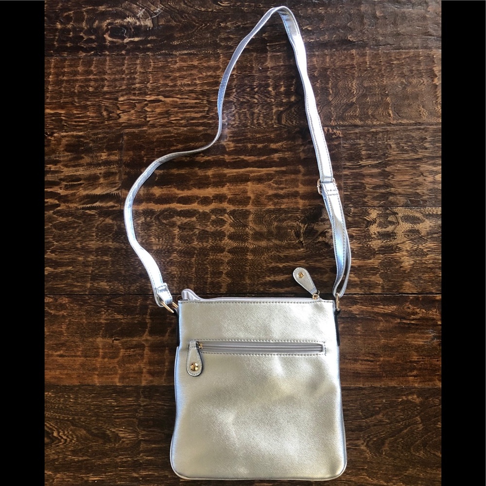 Silver Metallic Crossbody (NWOT) - Picture 3 of 7